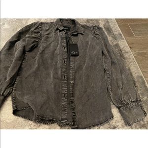 Black jean like button up